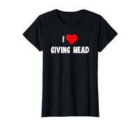 I Love Giving Head - See Both for Couples Value Graphic T-Shirt, Women, Black, XL
