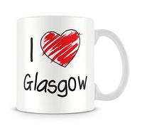 I Love Glasgow Personalised Mug - Add Photo - Customised Cup Gift