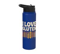 I Love Gluten Wheat Bread Humor Stainless Steel Insulated Water Bottle
