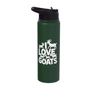 I Love Goats Funny Animal Lover Stainless Steel Insulated Water Bottle