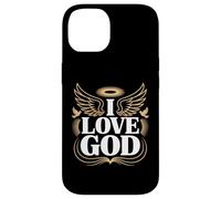 I Love God Angel Wings Halo Spiritual Statement Case for iPhone 14
