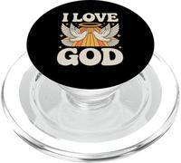 I Love God Angelic Doves Devotion Faith PopSockets PopGrip for MagSafe