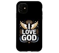 I Love God Angelic Wings Divine Halo Design Case for iPhone 11