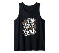 I Love God Faith Devotion Spiritual Design Tank Top