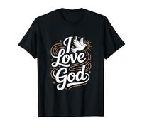 I Love God Faith Devotion Spiritual Design Value Graphic T-Shirt