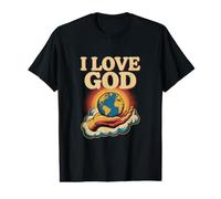 I Love God Inspirational Faith Message Value Graphic T-Shirt