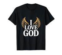 I Love God Inspirational Faith Value Graphic T-Shirt, Men, Black, XL