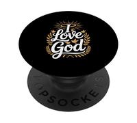 I Love God Inspirational Faithful Art PopSockets Adhesive PopGrip