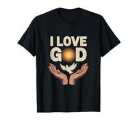 I Love God Spiritual Devotion Faith Design Value Graphic T-Shirt