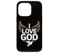 I Love God Spiritual Devotion Wings Dove Case for iPhone 13 Pro