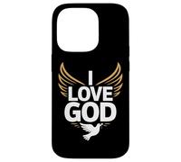 I Love God Spiritual Devotion Wings Dove Case for iPhone 14 Pro