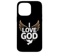 I Love God Spiritual Devotion Wings Dove Case for iPhone 14 Pro Max