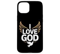 I Love God Spiritual Devotion Wings Dove Case for iPhone 15 Plus