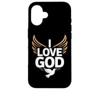 I Love God Spiritual Devotion Wings Dove Case for iPhone 16