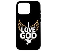I Love God Spiritual Devotion Wings Dove Case for iPhone 16 Pro