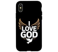 I Love God Spiritual Devotion Wings Dove Case for iPhone X/XS
