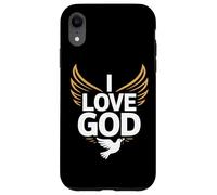 I Love God Spiritual Devotion Wings Dove Case for iPhone XR