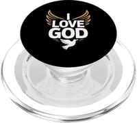 I Love God Spiritual Devotion Wings Dove PopSockets PopGrip for MagSafe