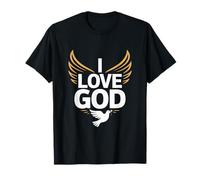 I Love God Spiritual Devotion Wings Dove T-Shirt