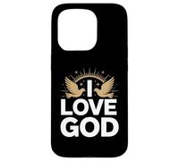 I Love God Spiritual Faith Design Case for iPhone 15 Pro
