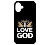 I Love God Spiritual Faith Design Case for iPhone 16 Plus