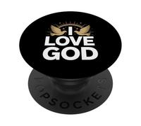 I Love God Spiritual Faith Design PopSockets Adhesive PopGrip