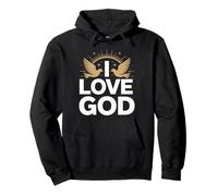 I Love God Spiritual Faith Design Pullover Hoodie