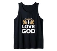 I Love God Spiritual Faith Design Tank Top
