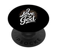 I Love God Spiritual Inspirational Design PopSockets Adhesive PopGrip
