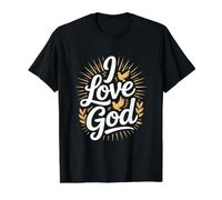 I Love God Value Graphic T-Shirt, Men, Black, S