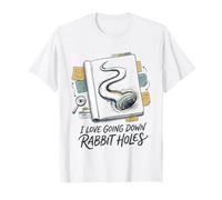I Love Going Down Rabbit Holes Hand-Drawn Sketch Notebook T-Shirt