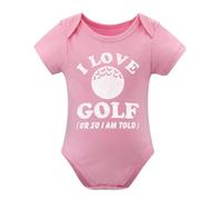 I Love Golf Or So Im Told Baby Bodysuit Funny Sarcastic Golfing Graphic Novelty Jumper for Infants Pink-style 3months