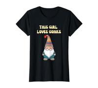 I Love GONKS Funny GONK Value Graphic T-Shirt, Women, Black, XS