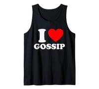 I Love Gossip Funny Gag Iconic Slogan Y2K 90s Cute 2000s Tank Top
