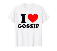 I Love Gossip Iconic Slogan Y2K 90s Cute 2000s Funny Gag T-Shirt