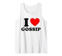 I Love Gossip Iconic Slogan Y2K 90s Cute 2000s Funny Gag Tank Top