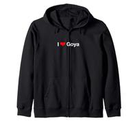I Love Goya Zip Hoodie