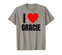 I Love Gracie Name Personalized Women Heart BFF Friend Girls T-Shirt