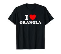 I Love Granola Funny Chunky Healthy Muesli Cereal Hippy Food Value Graphic T-Shirt