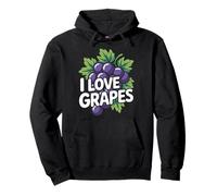 I Love Grapes Grape Fruit Bunch Vineyard Wine Pullover Hoodie