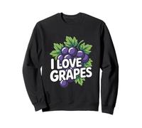I Love Grapes Grape Fruit Bunch Vineyard Wine Sweatshirt