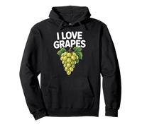 I Love Grapes Green Grapes Fruit Vineyard Lover Pullover Hoodie