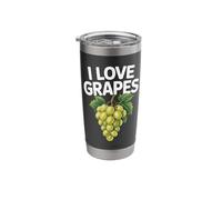 I Love Grapes Green Grapes Fruit Vineyard Lover Stainless Steel Insulated Tumbler