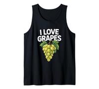 I Love Grapes Green Grapes Fruit Vineyard Lover Tank Top