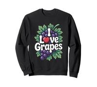 I Love Grapes Purple Grapevine Fruit Vine Leaves Sweatshirt
