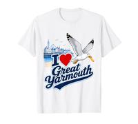 I Love Great Yarmouth Funny Seagull Stealing Chip Seaside Value Graphic T-Shirt