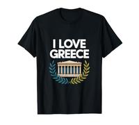 I Love Greece Ancient Temple Souvenir Value Graphic T-Shirt