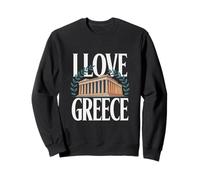 I Love Greece Architectural Tribute Sweatshirt