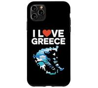 I Love Greece Map Parthenon Heart Case for iPhone 11 Pro Max