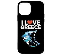 I Love Greece Map Parthenon Heart Case for iPhone 12 mini